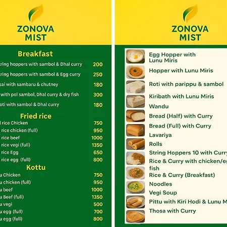 Zonova Mist Nuwara Eliya